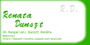 renata dunszt business card